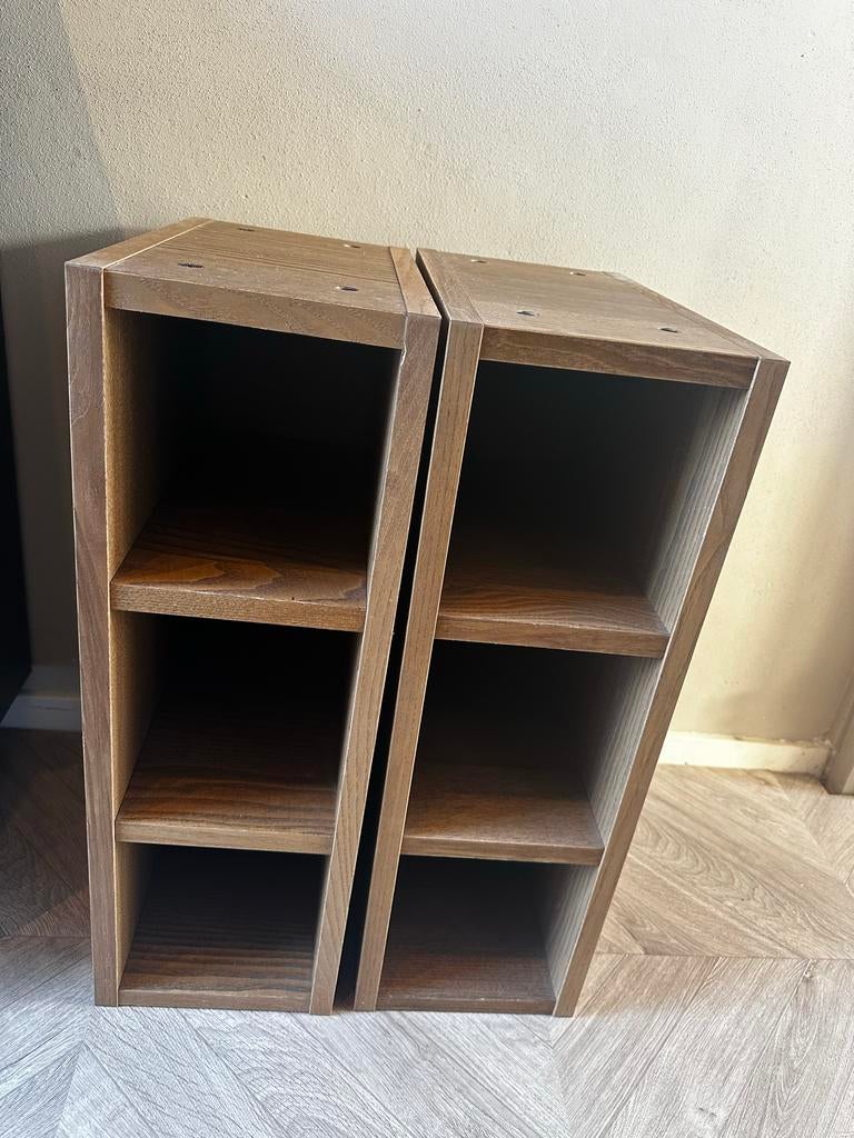 2x Nieuwe Vadholma vakkenkastjes - walnootkleur, Huis en Inrichting, Ophalen, Minder dan 50 cm, Nieuw, Minder dan 100 cm