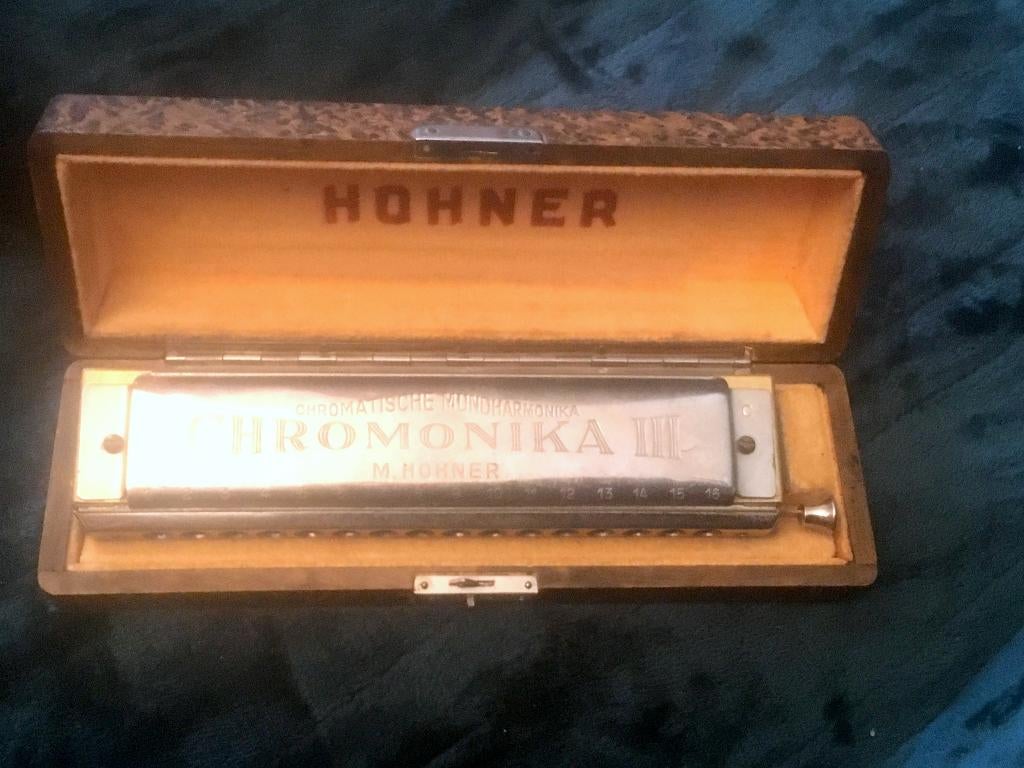 mondharmonica HOHNER Chromonika III C majeur met orig., Antiek en Kunst, Curiosa en Brocante, Verzenden