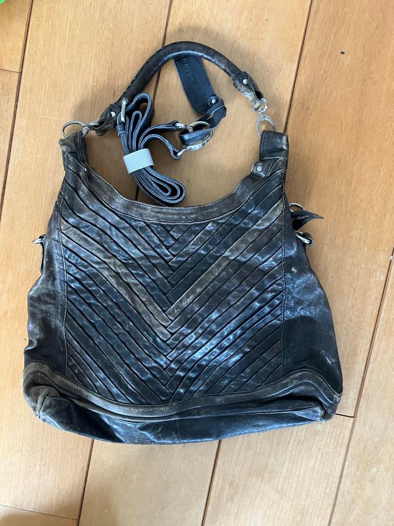 Liebeskind Berlin Donkerblauwe Leren Tas, Ophalen of Verzenden, Gebruikt, Blauw, Handtas