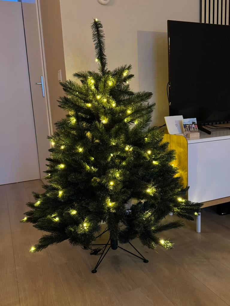 Kerstboom Romagne - Blauw - 120 cm, Diversen, Kerst, Ophalen, Zo goed als nieuw