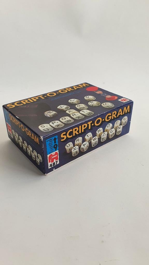 Vintage Script-O-Gram dobbelspel, compleet. 7B14, Tweedehands verkoop, Tweedehands verkoop, Gebruikt, Ophalen of Verzenden