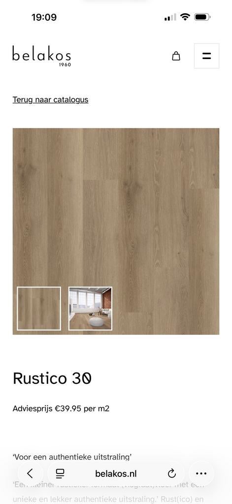 Belakos PVC vloer rustico 30 PVC vloer (7dozen), Bruin, Nieuw, Ophalen of Verzenden, 25 tot 50 m²