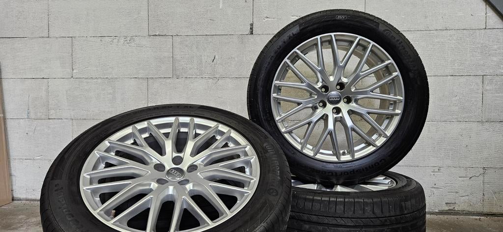 20" Audi Q7 SQ7 / Etron orig S-line velgen zomerbanden TPMS, Gebruikt, 285 mm, Banden en Velgen, Ophalen of Verzenden