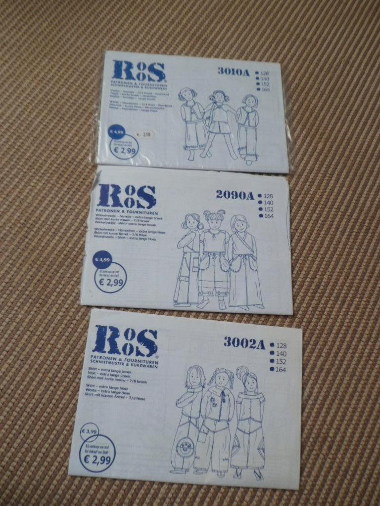 kleding patronen mt 128/164  ROOS, Hobby en Vrije tijd, Kledingpatronen, Broek, Gebruikt, Kind, Roos