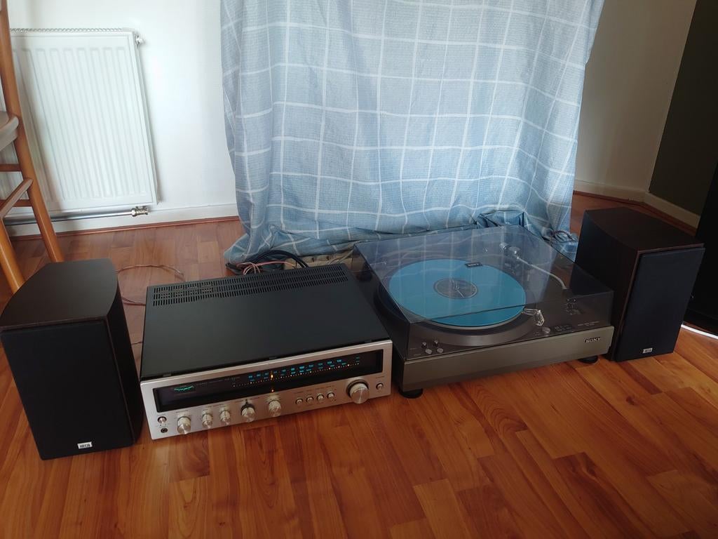 Kenwood KR3400, Sony PS4750 en Heco Victa Prime 202, Gebruikt, Losse componenten, Tuner of Radio, Ophalen