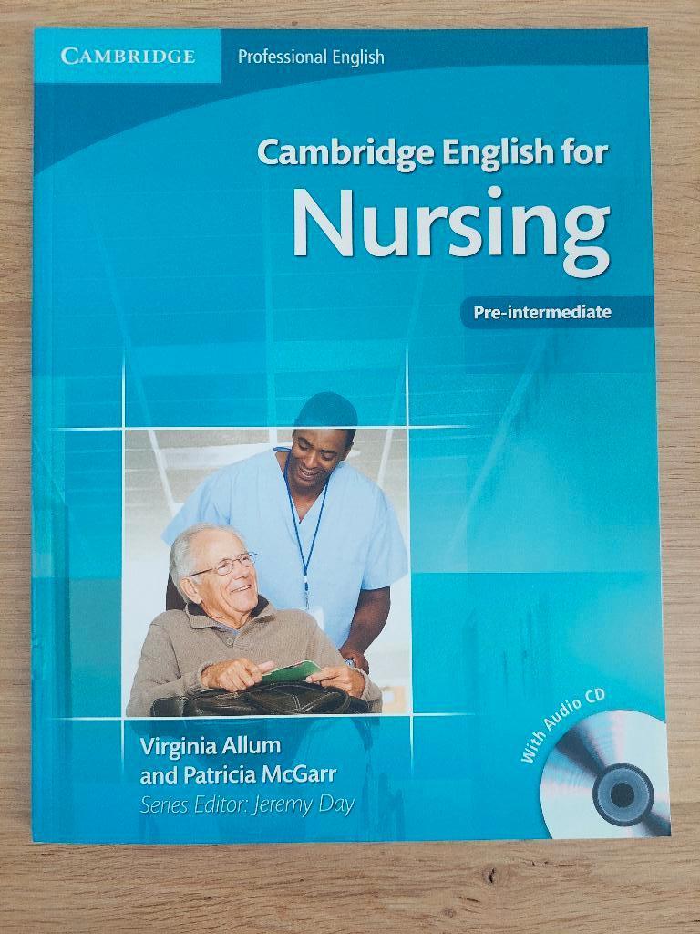 Cambridge Englisch for Nursing (met audio CD nooit gebruikt), Boeken, Ophalen of Verzenden, Beta, Zo goed als nieuw, HBO