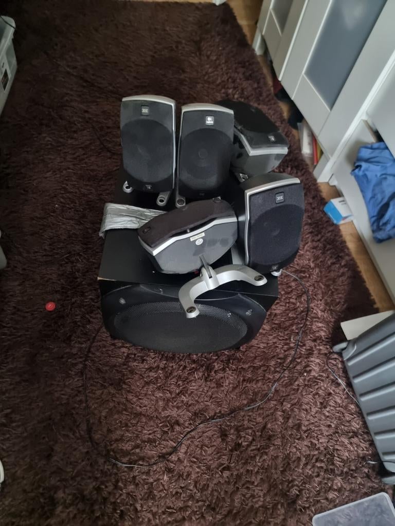 Logitech Z-5500 5.1 Surround Sound Systeem, Ophalen, Gebruikt, 120 watt of meer, Complete surroundset