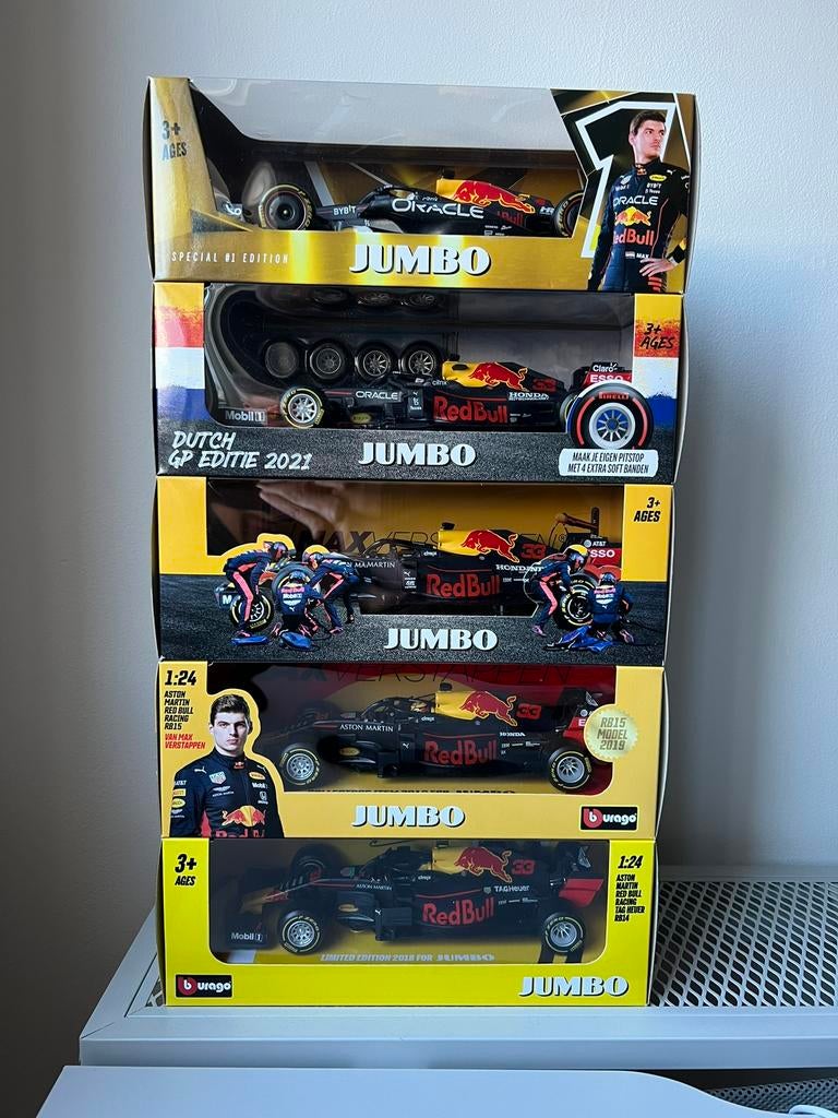 Max Verstappen F1 racewagens - Jumbo - Bbugaro, Ophalen of Verzenden, Zo goed als nieuw