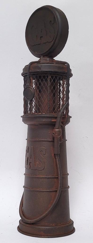 Gaspump bezinepomp old look blikken miniatuur decoratie, Tuin en Terras, Info@deconoord.nl, Deco Noord, Nieuw, Ophalen of Verzenden