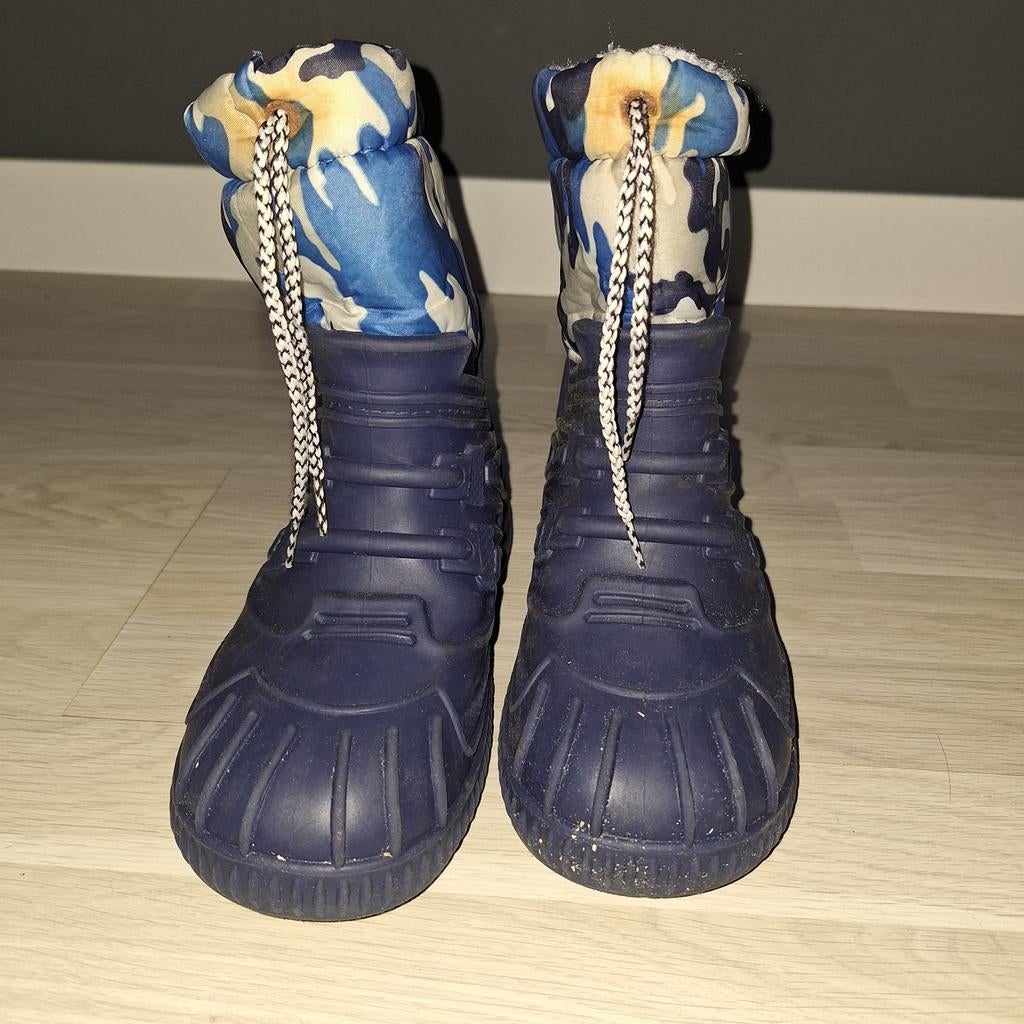 Snowboots maat 32 donkerblauw met aanrijglus gedragen, Gebruikt, Jongen of Meisje, Overige typen, Ophalen of Verzenden