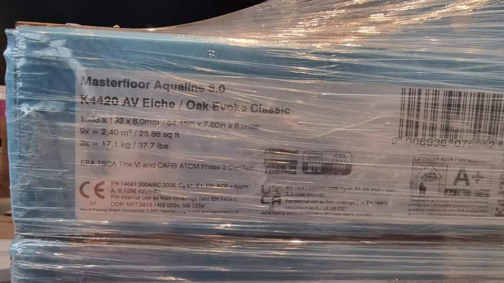 Direct ophalen | Pallet uitverkoop laminaat 8mm | Utrecht, Aqua laminaat, Grijs, 75 m² of meer, 4131 NH