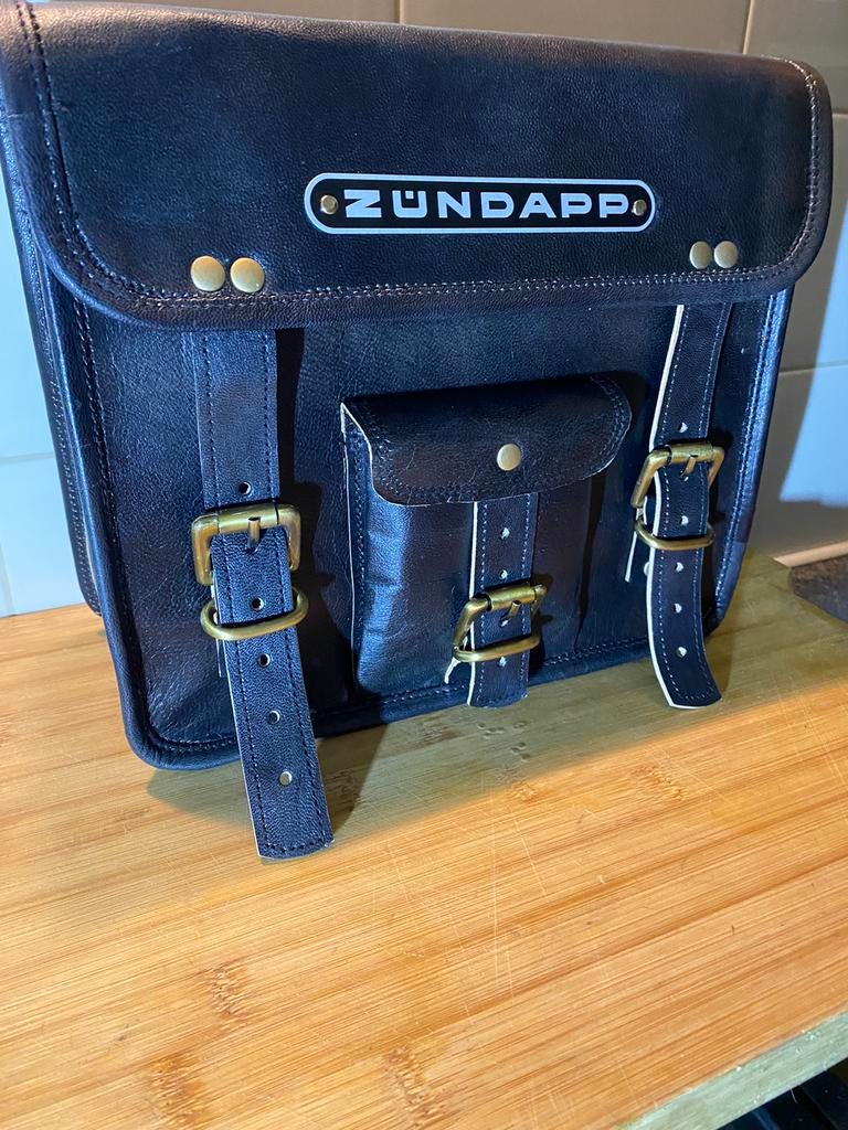 Zundapp bagagerek leren tas/koffer in het bruin of zwart, Ophalen of Verzenden, Zo goed als nieuw, Overige typen