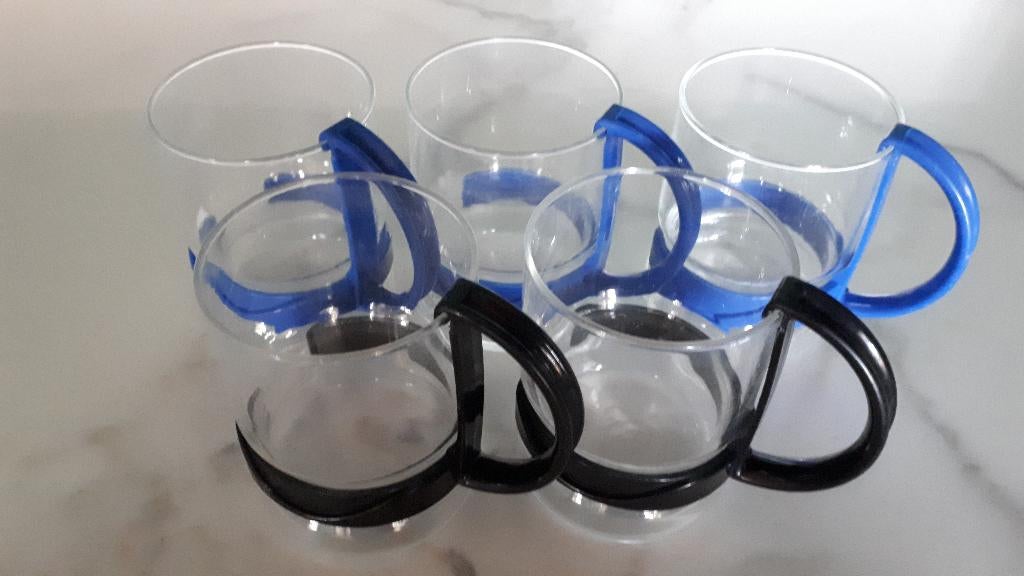 5 retro theeglazen, Ophalen of Verzenden, Huis en Inrichting