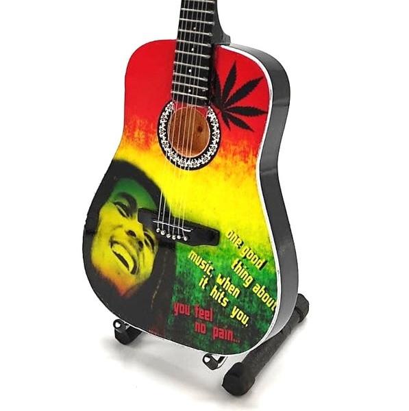 Bob marley kleuren foto miniatuur gitaar 25cm mini guitar, Info@deconoord.nl, Deco Noord, Nieuw, Ophalen of Verzenden