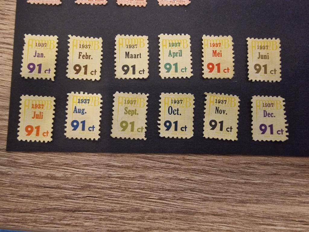 ANMB 1937 contributiezegels Nederland, Ophalen of Verzenden