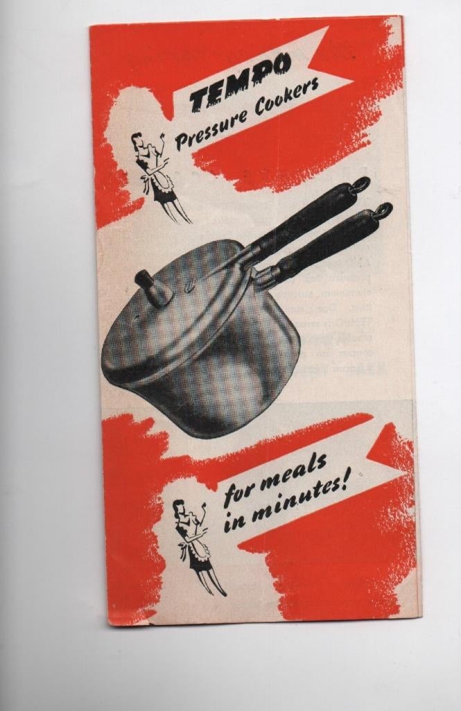 folder Tempo pressure cooker - snelkookpan - jaren 60, Ophalen of Verzenden, Gelezen, Folder