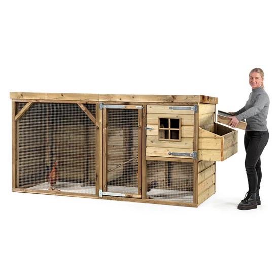 Houten Kippenhok Nelly | Nachthok + Overdekte Ren | Glorenza, Dieren en Toebehoren, Pluimvee | Toebehoren, Ophalen of Verzenden