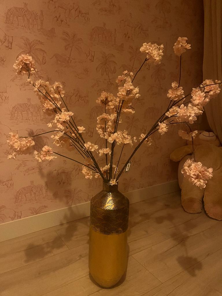 Vaas met bloesemtakken, Ophalen of Verzenden, Zo goed als nieuw, Binnen