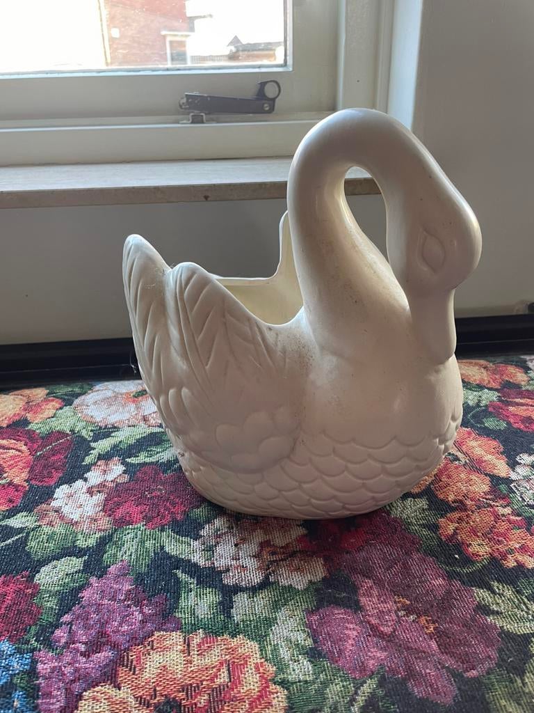 Blokker zwaan bloempot, Rond, Binnen, Ophalen of Verzenden, Zo goed als nieuw