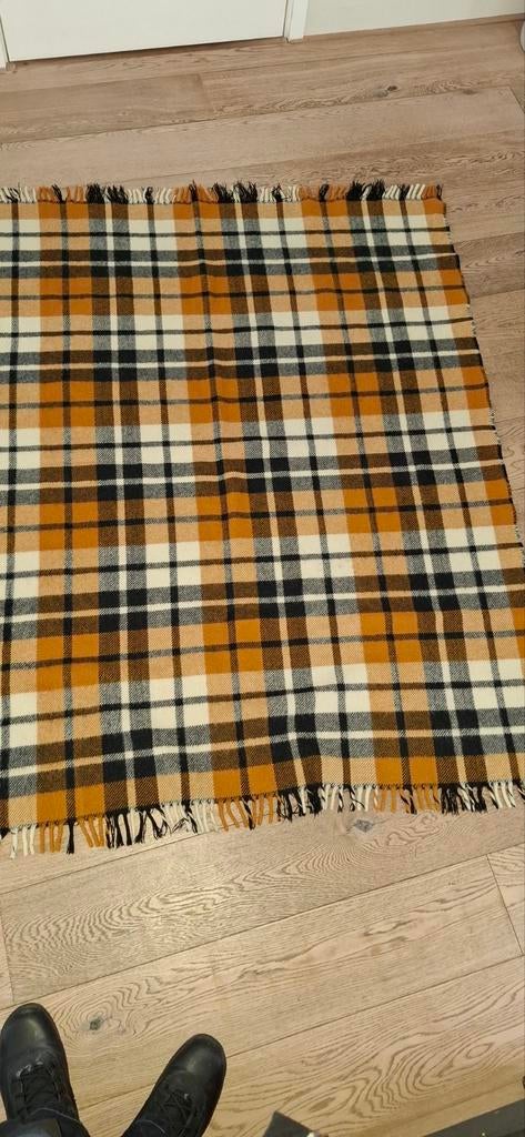 Vintage wollen deken. 1 persoons. In goede staat., Ophalen of Verzenden, Gebruikt