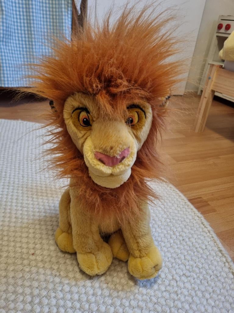 Lion King Simba Knuffel vintage Disney 45cm, Kinderen en Baby's, Speelgoed | Knuffels en Pluche, Zo goed als nieuw, Overige typen