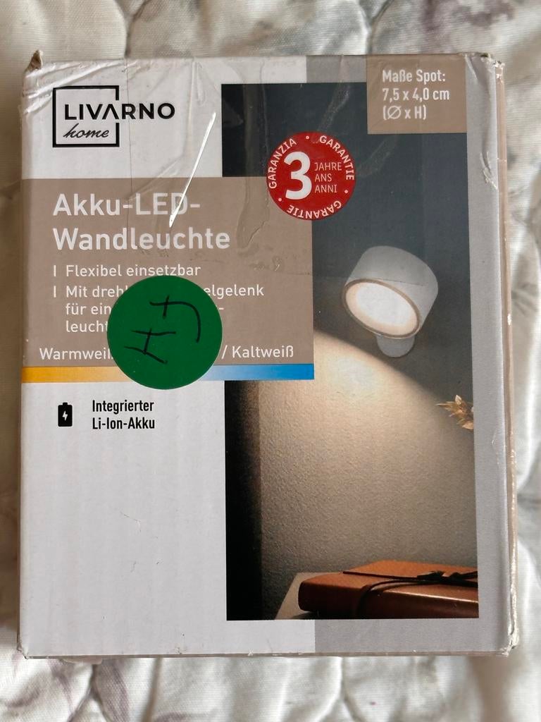 Livarno Home Akku-LED Wandleuchte, Ophalen of Verzenden, Nieuw, Kunststof