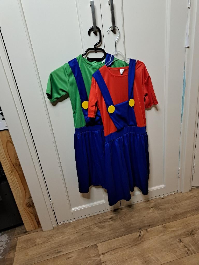 Kinderjurkjes Mario en Luigi 98 tm 122, Ophalen of Verzenden, Nieuw, 110 t/m 116, Jongen of Meisje