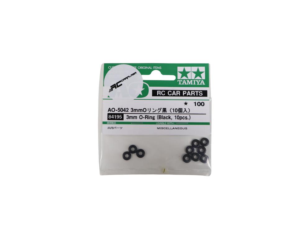 Tamiya 84195 3mm O-Ring Black (10) (BC5), Ophalen of Verzenden, Nieuw, Overige schalen, Onderdeel