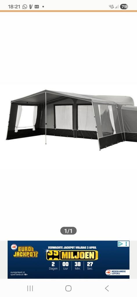 Obelink Voortent Luifel - Maat 12, Caravans en Kamperen, Ophalen, Nieuw, Overige merken