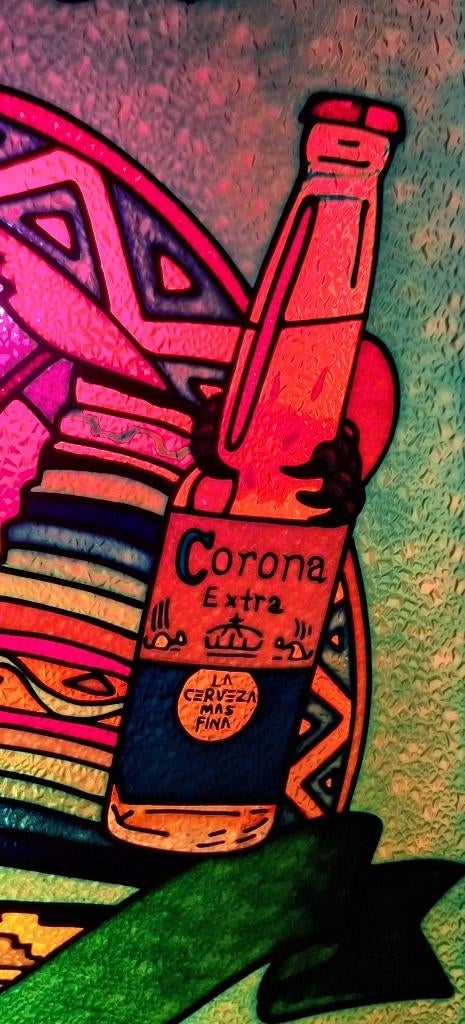 Originele vintage Corona lichtbak, lichtreclame🍺, Ophalen, Gebruikt, ., Lichtbak of (neon) lamp