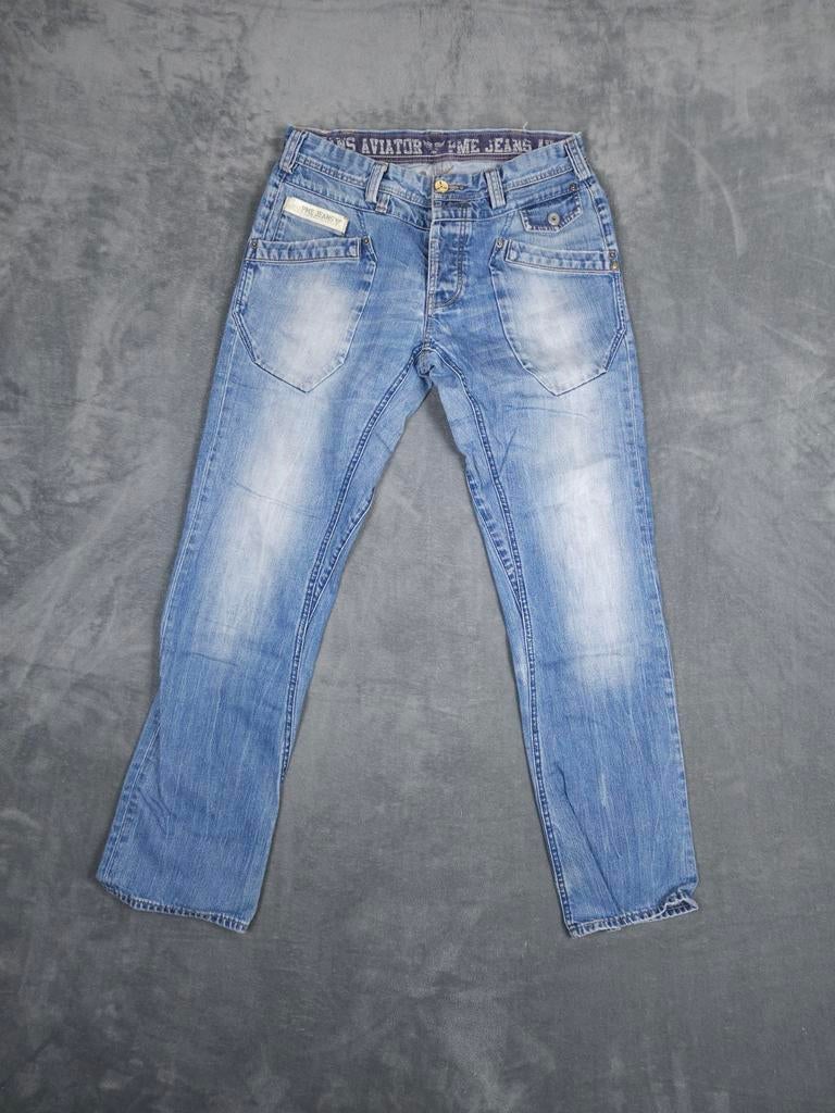 Pme Legend Broek W32 L34 Straight Fit Blauw Jeans Pall Mall, Blauw, ., W32 (confectie 46) of kleiner, Ophalen of Verzenden