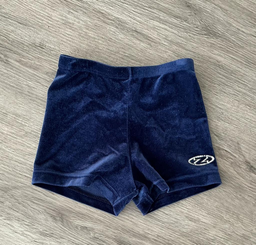 Turn broekje, Sport en Fitness, Turnen, Gebruikt, Blauw, Turnbroekje, Kindermaat 122 t/m 140