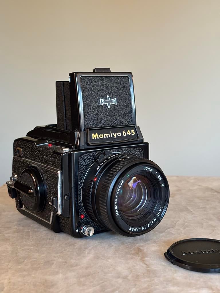 Mamiya 645 1000S met 80mm f/2.8 N lens, Audio, Tv en Foto, Fotocamera's Analoog, Gebruikt, Spiegelreflex, Overige Merken, Ophalen of Verzenden
