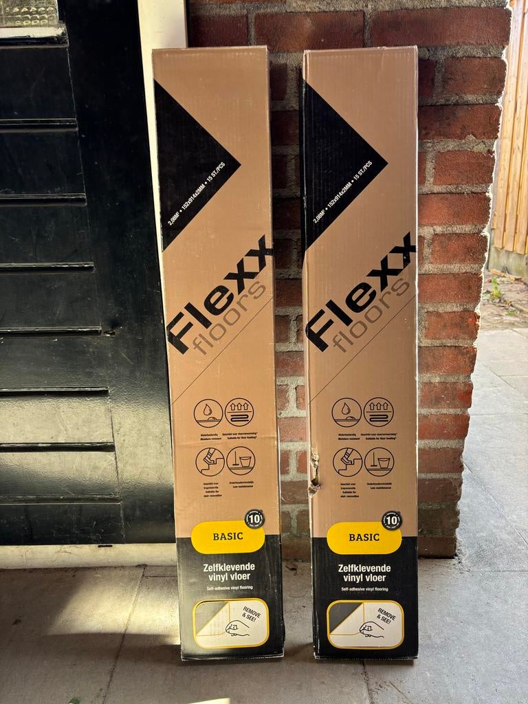 Zelfklevende pvc vloer Flexxfloors, Kunststof, 50 tot 150 cm, Nieuw, Vloerdelen of -planken