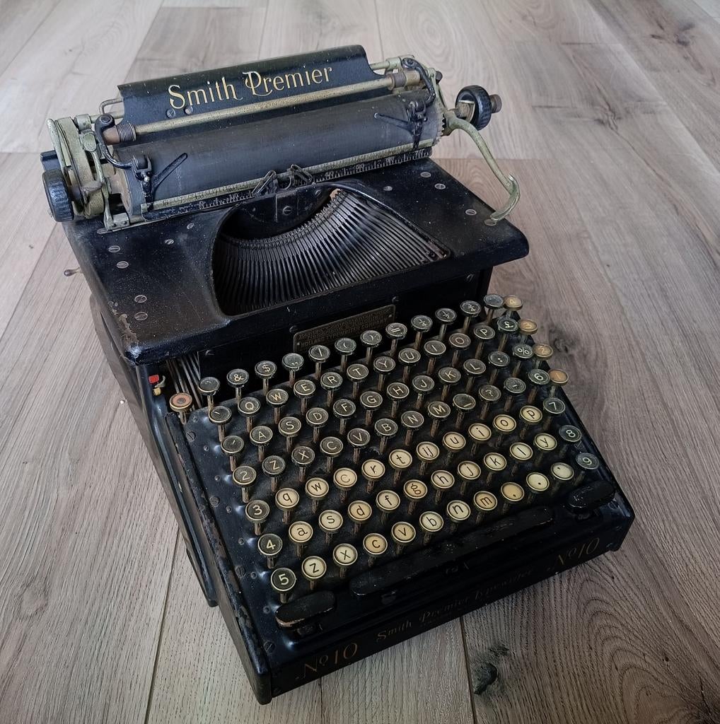 Antieke Typemachine Smith Premier Dubbel Toetsenbord Typen, Diversen, Typemachines, Ophalen