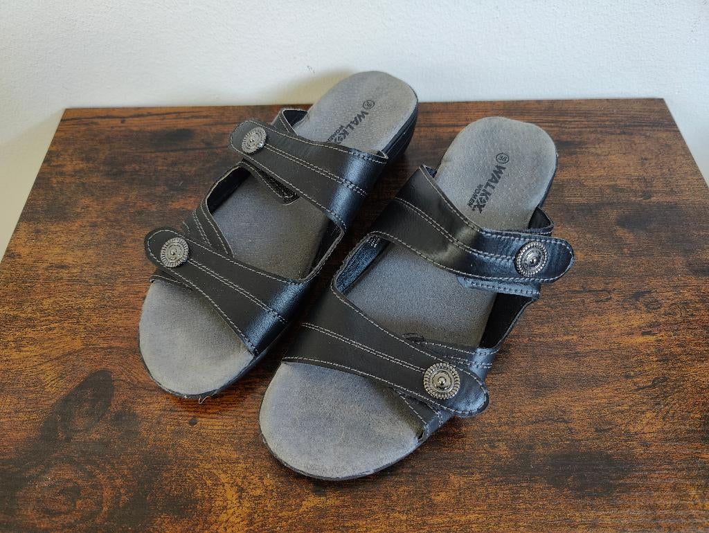 walkx sandalen - maat 38, Kleding | Dames, Schoenen, Zwart, Gedragen, Sandalen of Muiltjes, Ophalen of Verzenden