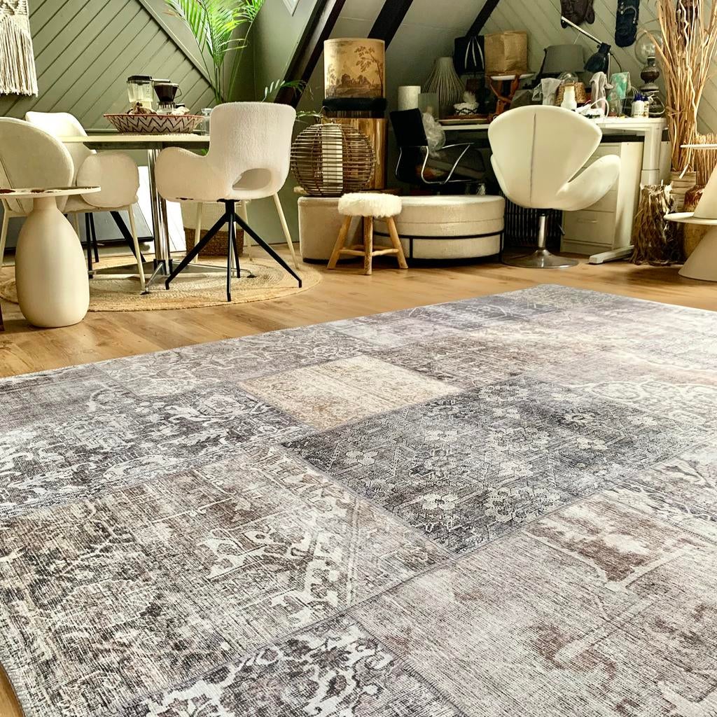 Vintage patchwork xl - cheyenne vloerkleed - fotoshoot, Ophalen, 200 cm of meer, Zo goed als nieuw, 200 cm of meer