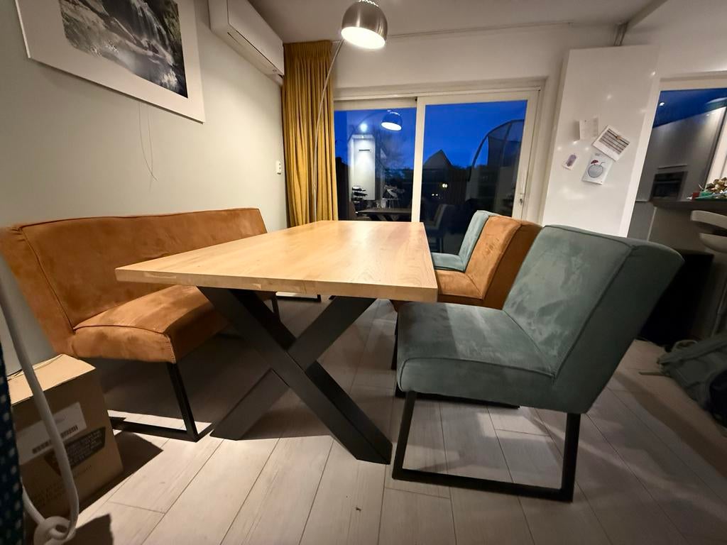 Eethoek met bank en stoelen, Ophalen, Gebruikt, Minder dan 4 stoelen