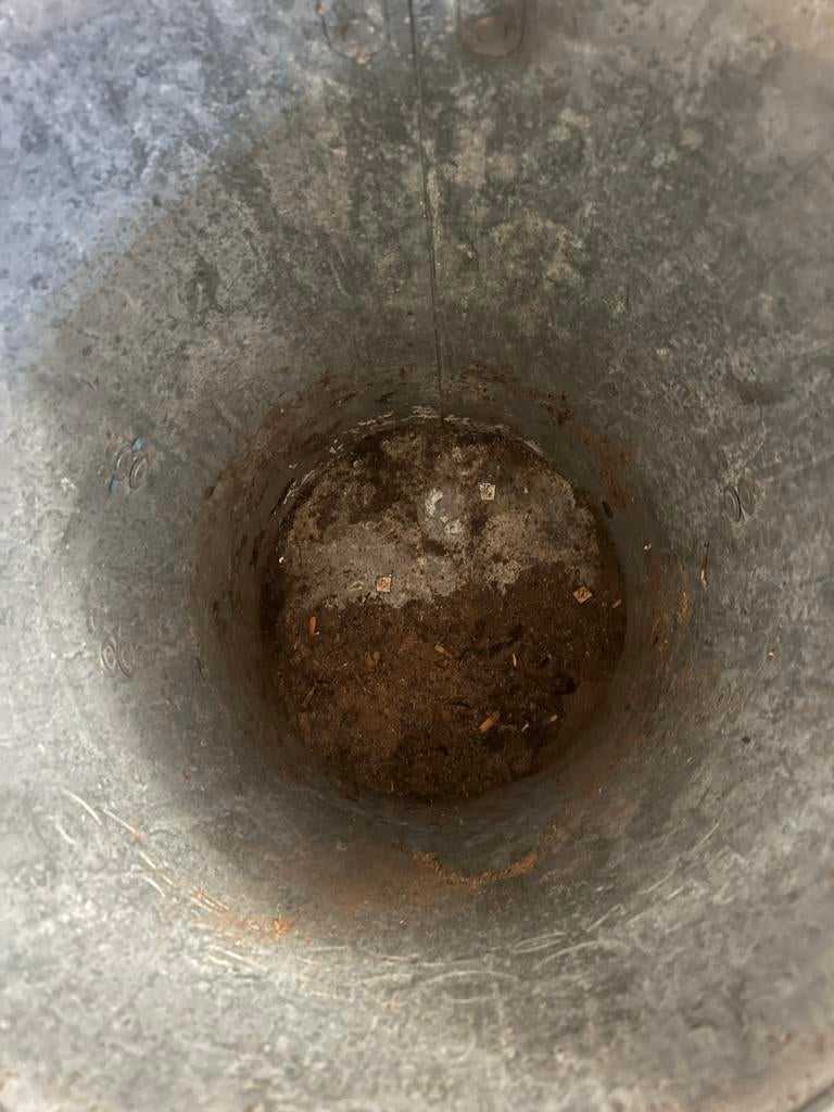 Grote metalen vuilnisbak met deksel, Gebruikt, 50 tot 75 cm, 40 liter of meer, Ophalen of Verzenden