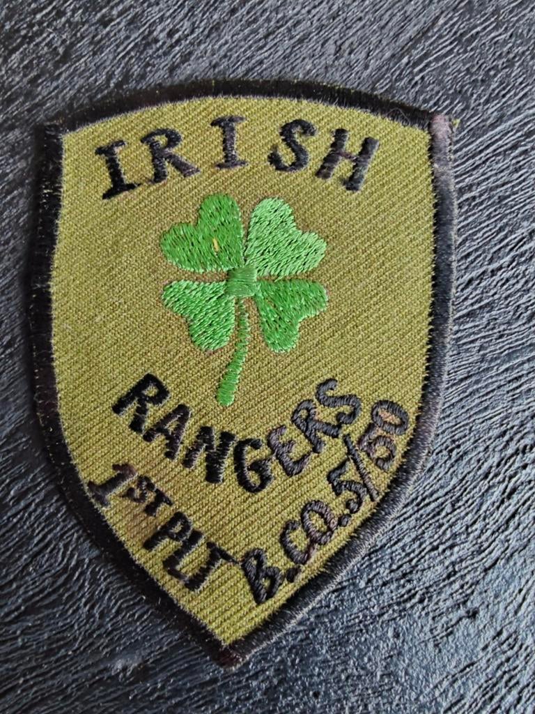 Patch Irish Rangers 1stPLT...B Co 5/50, Ophalen of Verzenden, Landmacht, Amerika, Embleem of Badge