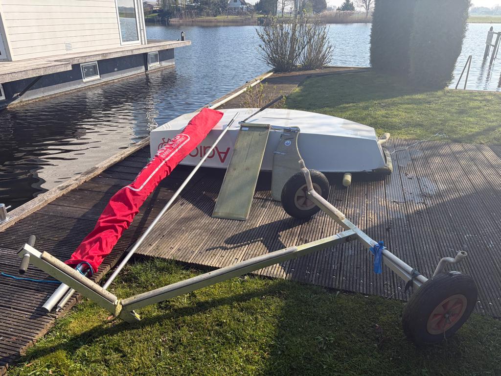 Van Wettum optimist met trailer, Ophalen, Geen motor, Gebruikt, Optimist