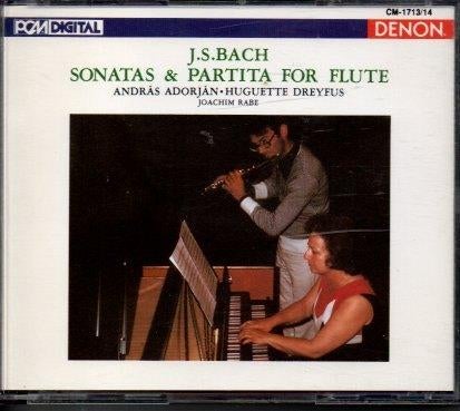Bach: Sonatas & Partita for Flute / Andras Adorjan -2cds, Ophalen of Verzenden, Barok, Zo goed als nieuw, Kamermuziek