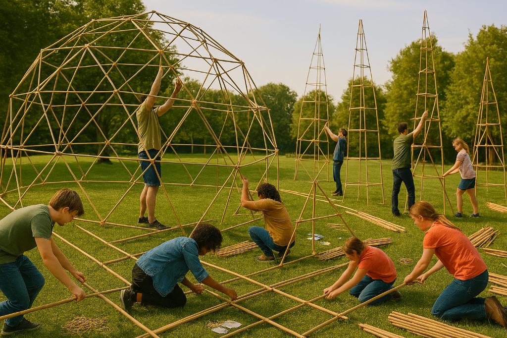Bamboestiekset te huur – Teambuilding, Ophalen, Gebruikt, Overige