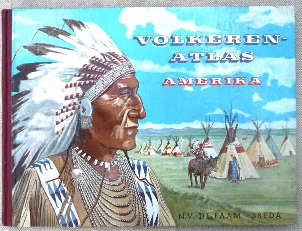 Faam Breda Volkerenatlas Amerika plaatjesalbum 1960., Ophalen of Verzenden, Gelezen, Faam Breda, Plaatjesalbum