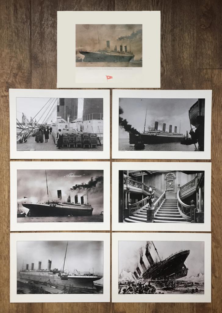 Titanic, scheepvaart, Engels, White Star Lines, IJsberg,, Verzamelen, Scheepvaart, Ophalen of Verzenden, Zo goed als nieuw, Kaart, Foto of Prent