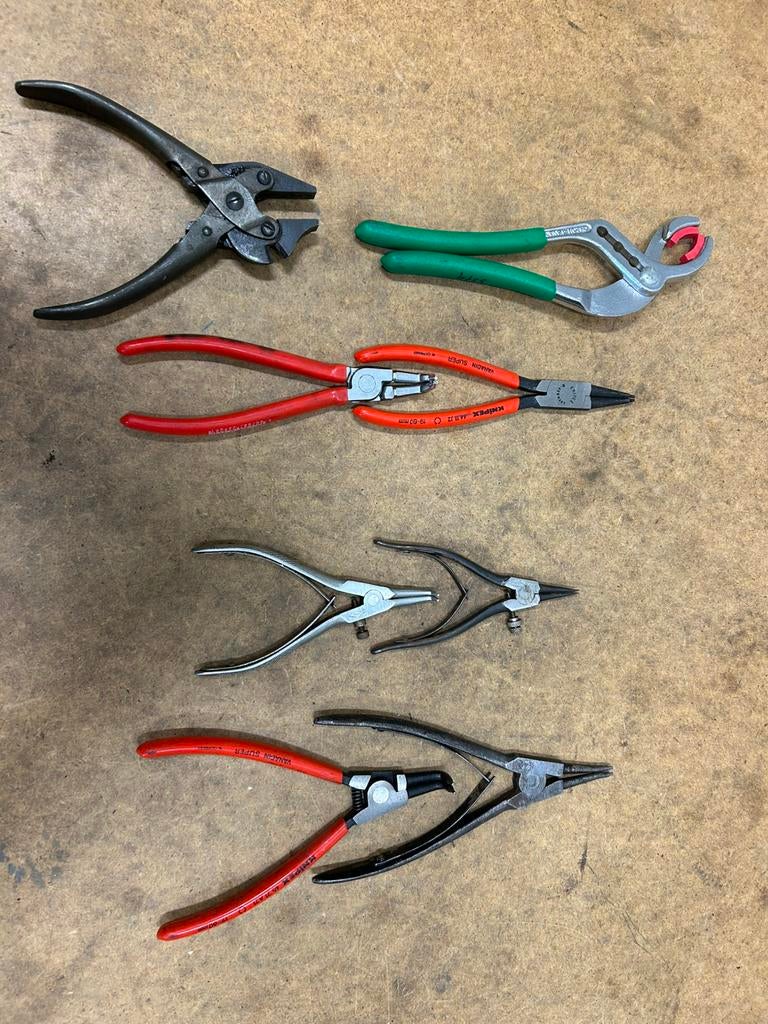 Tangen set o.a borgring/seegering tangen, Ophalen of Verzenden, Zo goed als nieuw