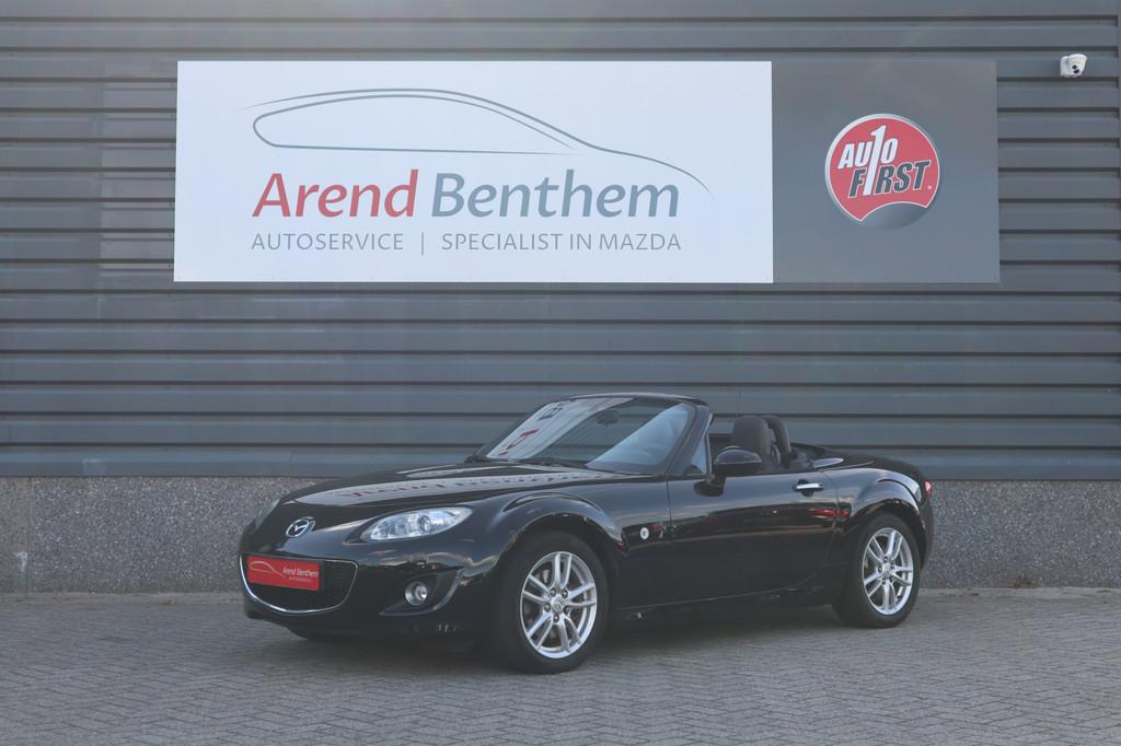 Mazda MX-5 Roadster Coupe 1.8 Elektrisch hard top Leer / Air, Achterwielaandrijving, Gebruikt, Zwart, 4 cilinders