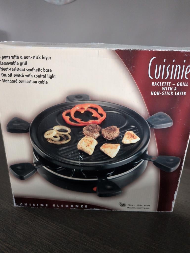 Cuisinier Raclette-grill met anti-aanbaklaag, Ophalen of Verzenden, Nieuw, Minder dan 4 personen