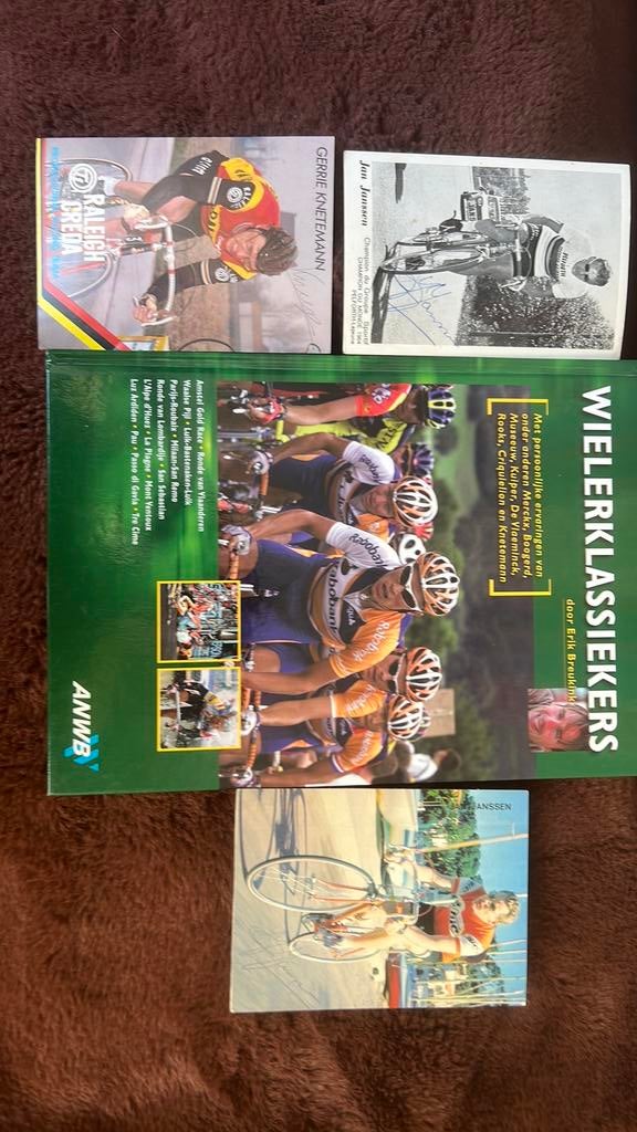 verzameling originele handtekening van wielren kampioenen, Ophalen of Verzenden, Zo goed als nieuw, Overige sporten, Poster, Plaatje of Sticker