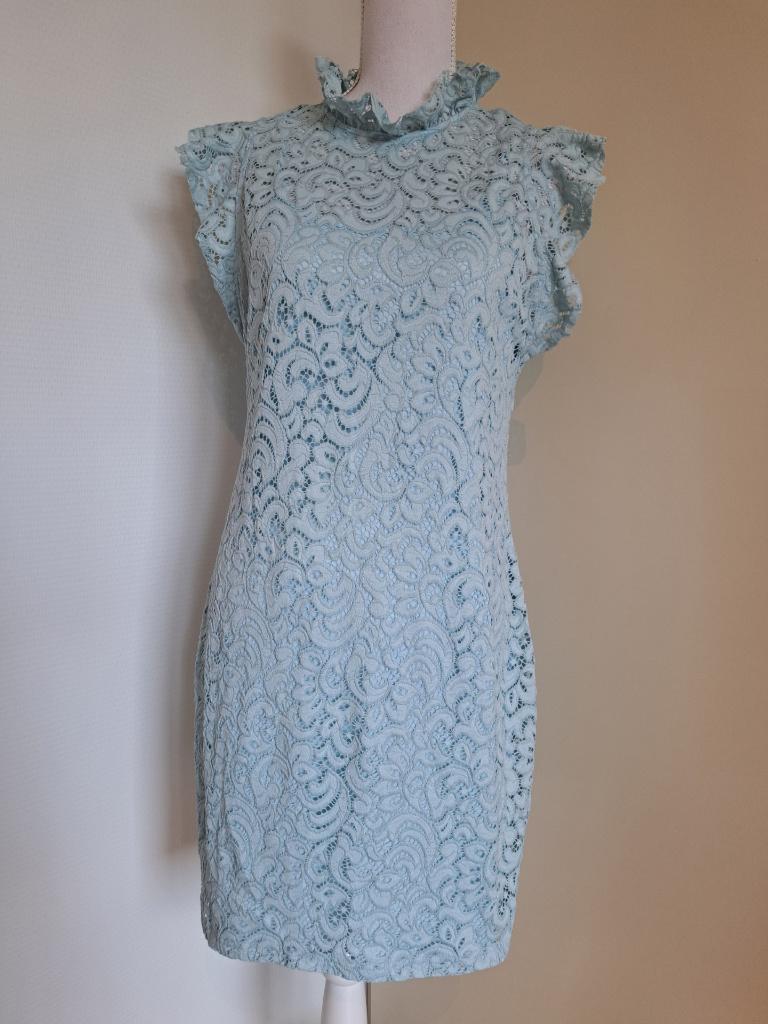 Blauw bloem kant jurk Alexia admor, Maat 38/40 (M), Alexia admor, Blauw, Nieuw